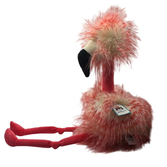 RETIRED Jellycat Flora Flamingo Plush Animal Bird Pink & White FLA2F, Tags - Picture 2 of 6